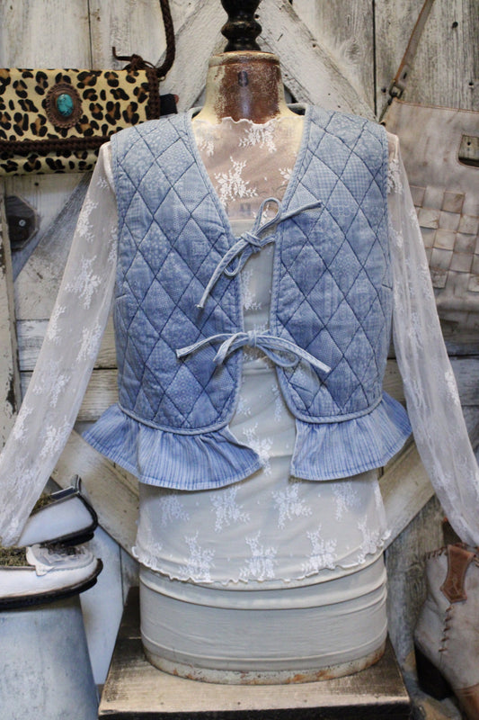 Tied And True Quilted Crop Vest