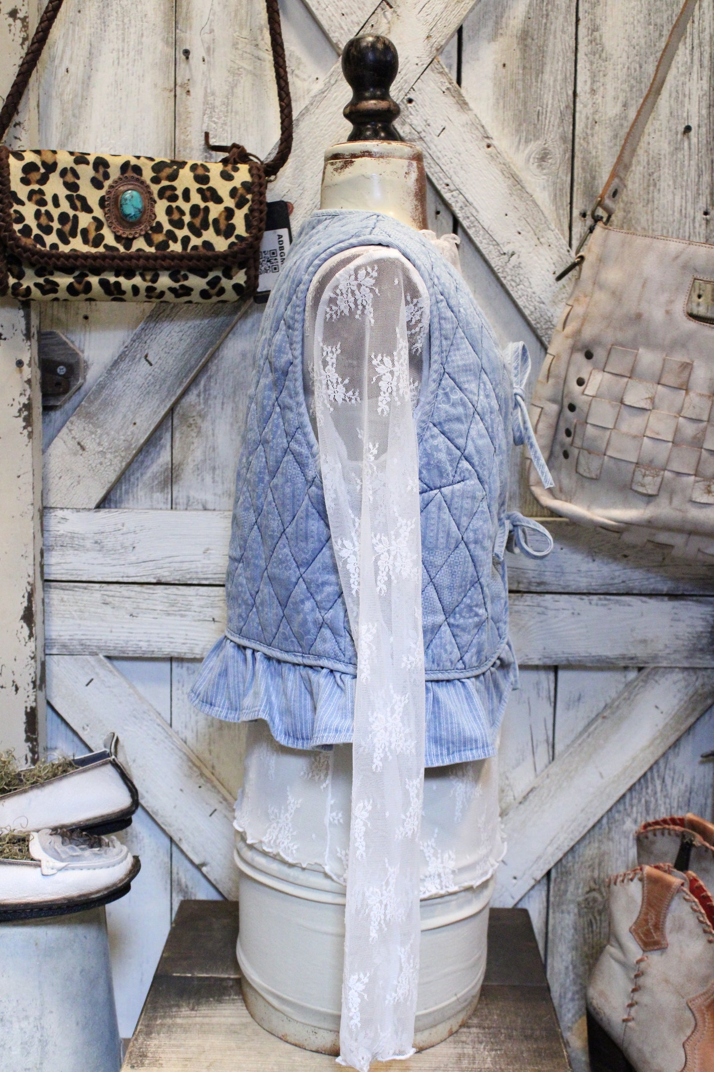 Tied And True Quilted Crop Vest