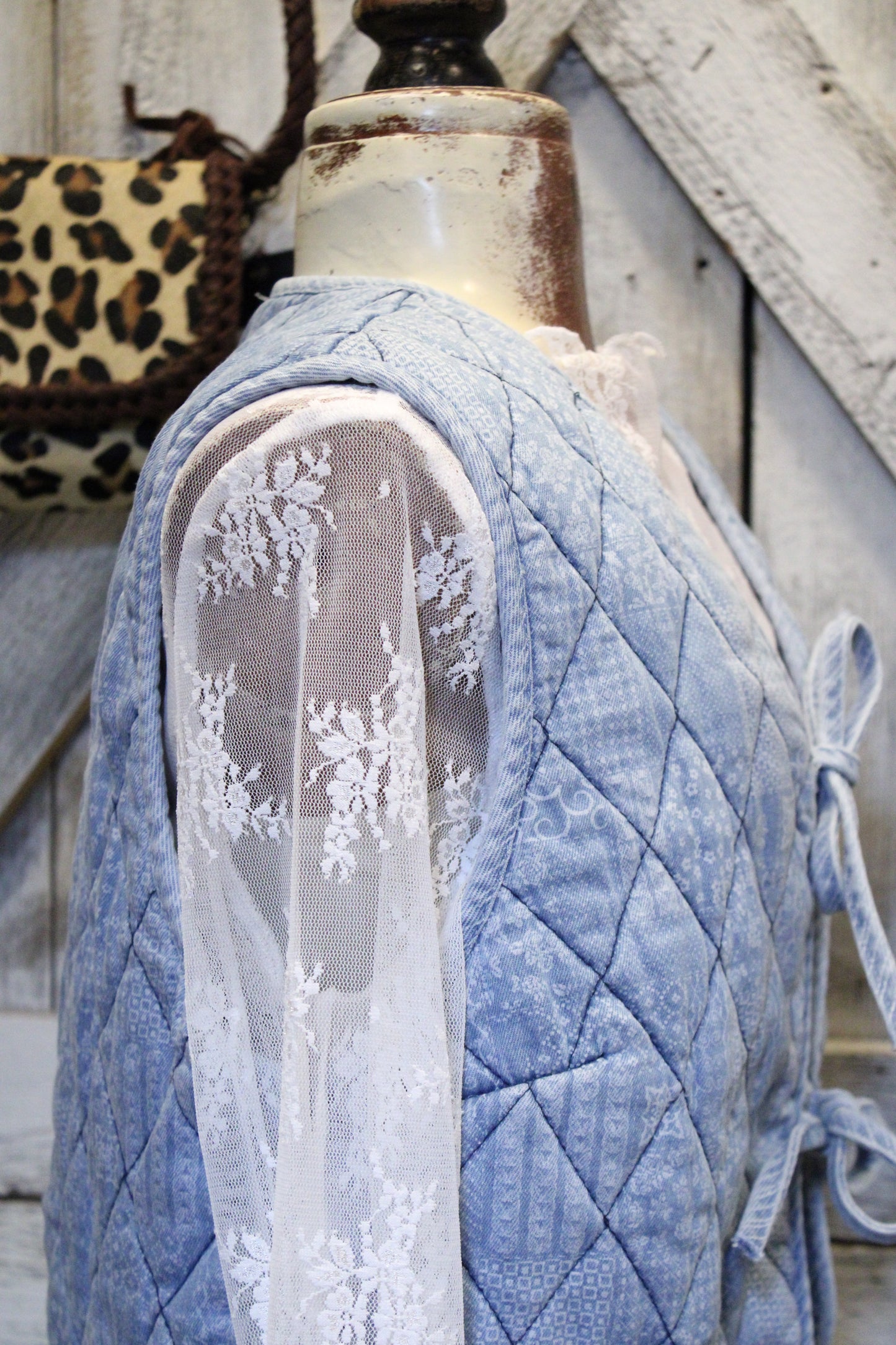 Tied And True Quilted Crop Vest