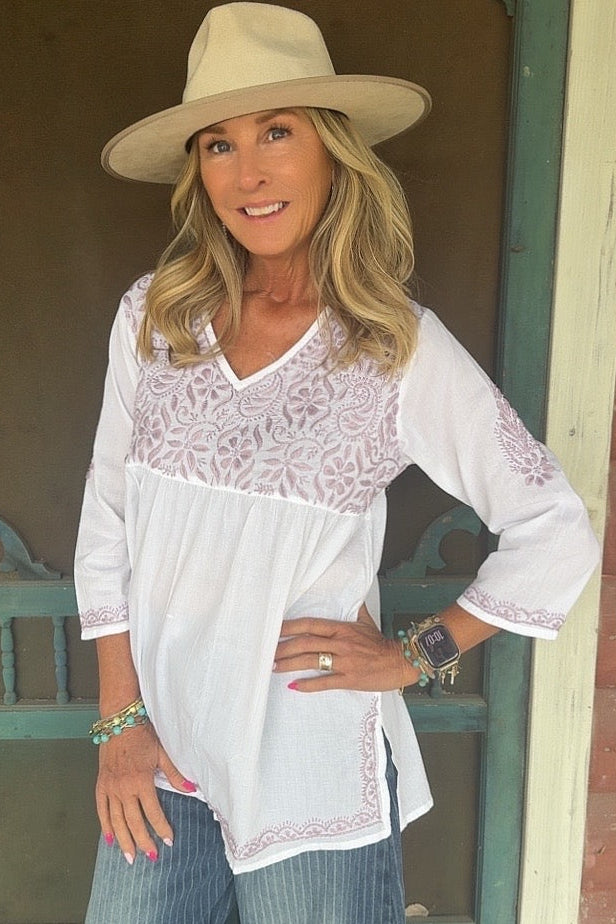 Wisteria Whisper Cotton Top