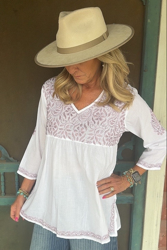 Wisteria Whisper Cotton Top