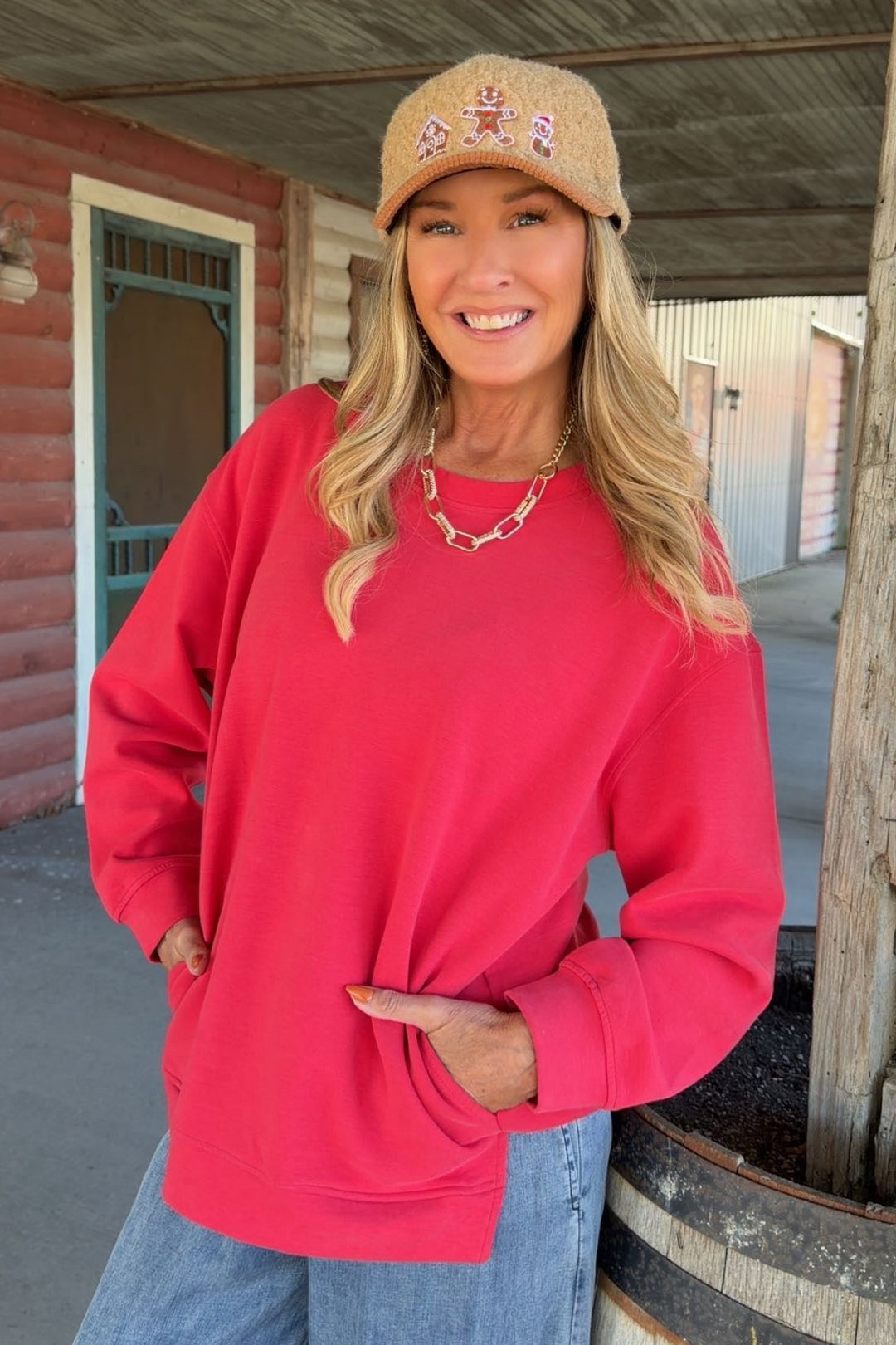 Silky Soft Winter Berry Sweatshirt