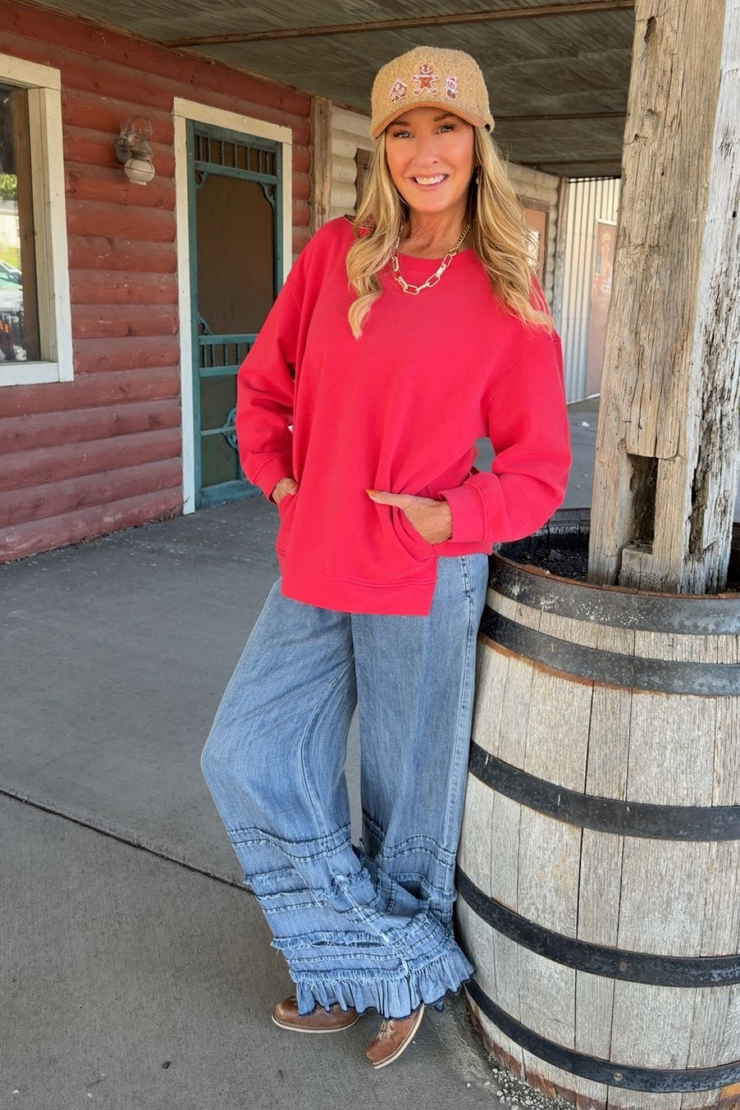 Silky Soft Winter Berry Sweatshirt
