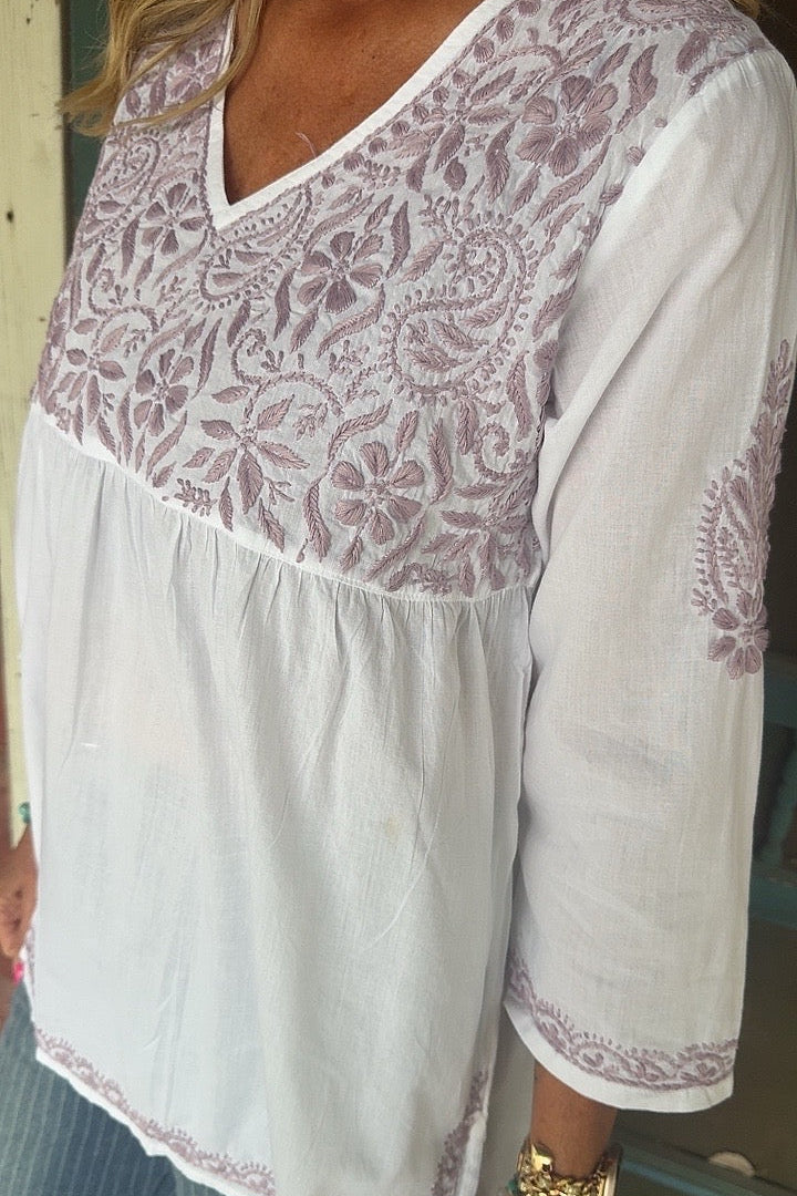 Wisteria Whisper Cotton Top