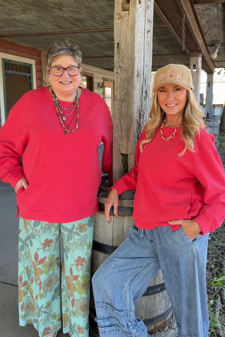 Silky Soft Winter Berry Sweatshirt