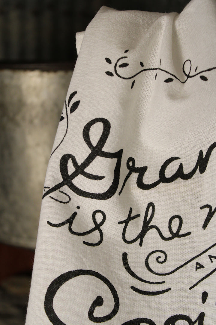 Grammy Is The Name Spoiling Is The Game Kitchen Towel