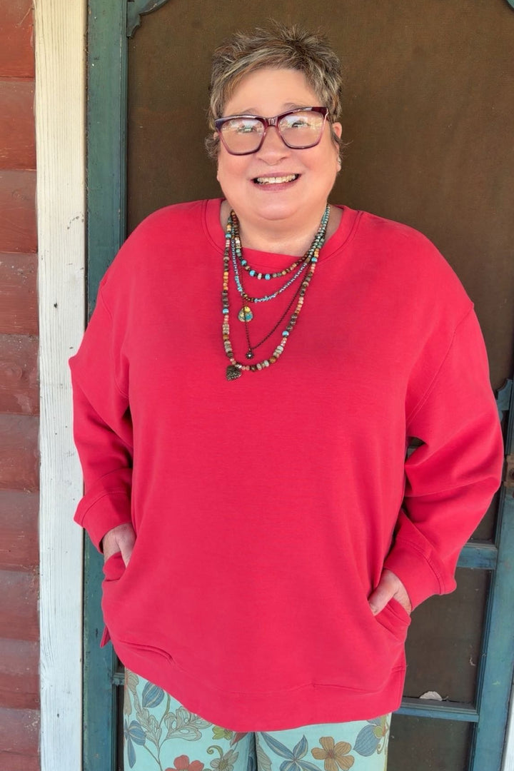Silky Soft Winter Berry Sweatshirt