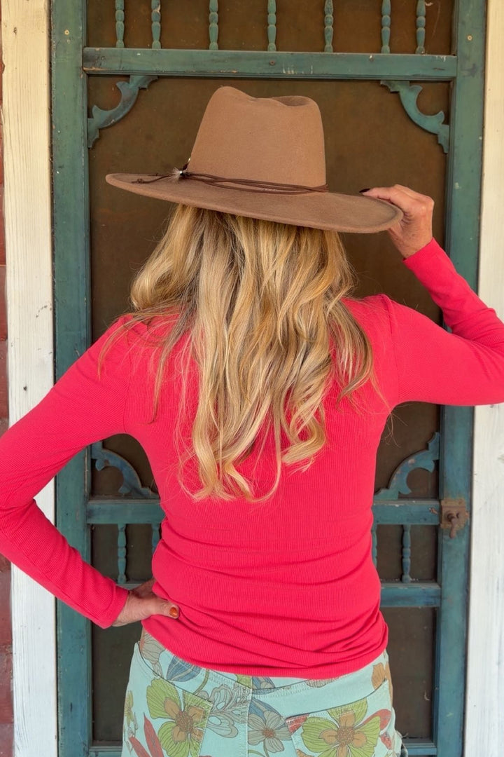 Ribbed &amp; Ready Winter Berry Long Sleeve