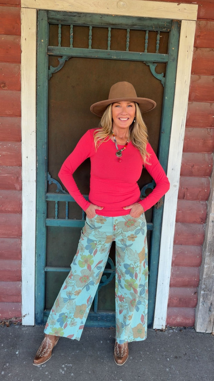 Ribbed &amp; Ready Winter Berry Long Sleeve