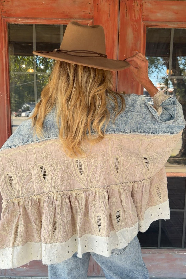 Vintage Charm Eyelet Blouse