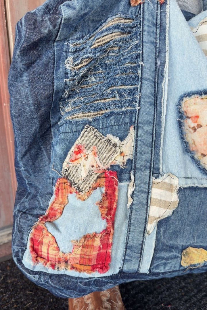 Patched In Love Denim Tote