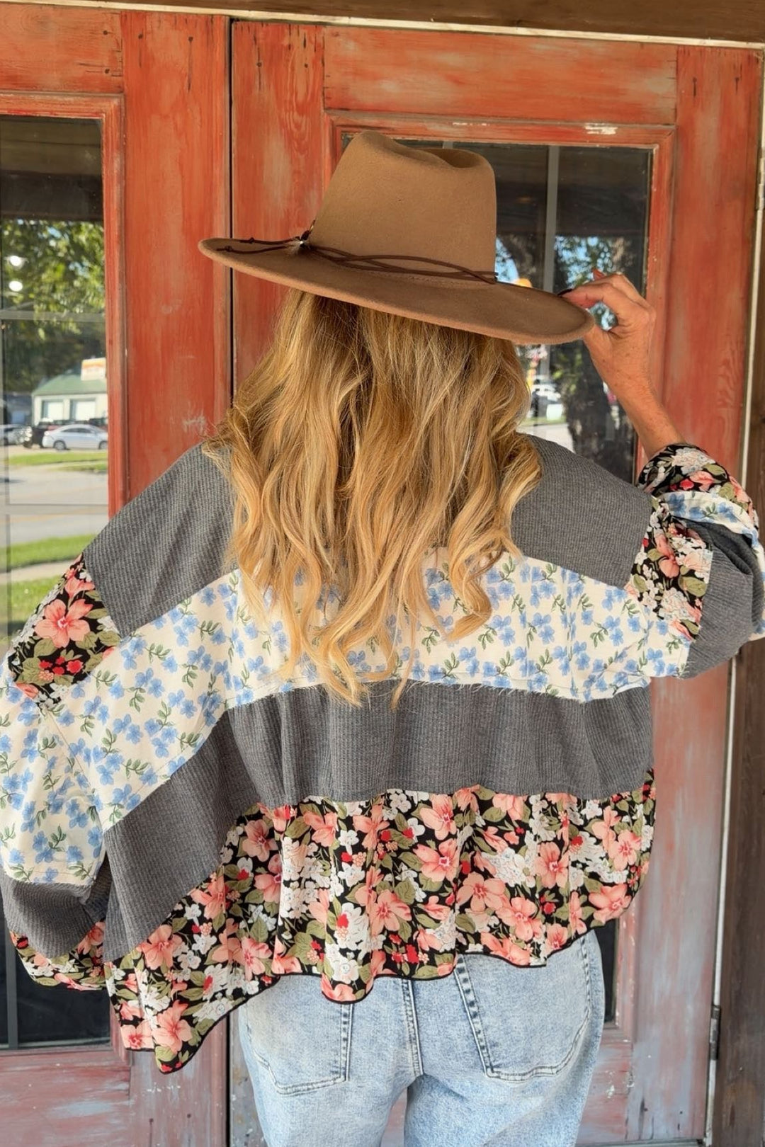 Midnight Meadow Waffle Top