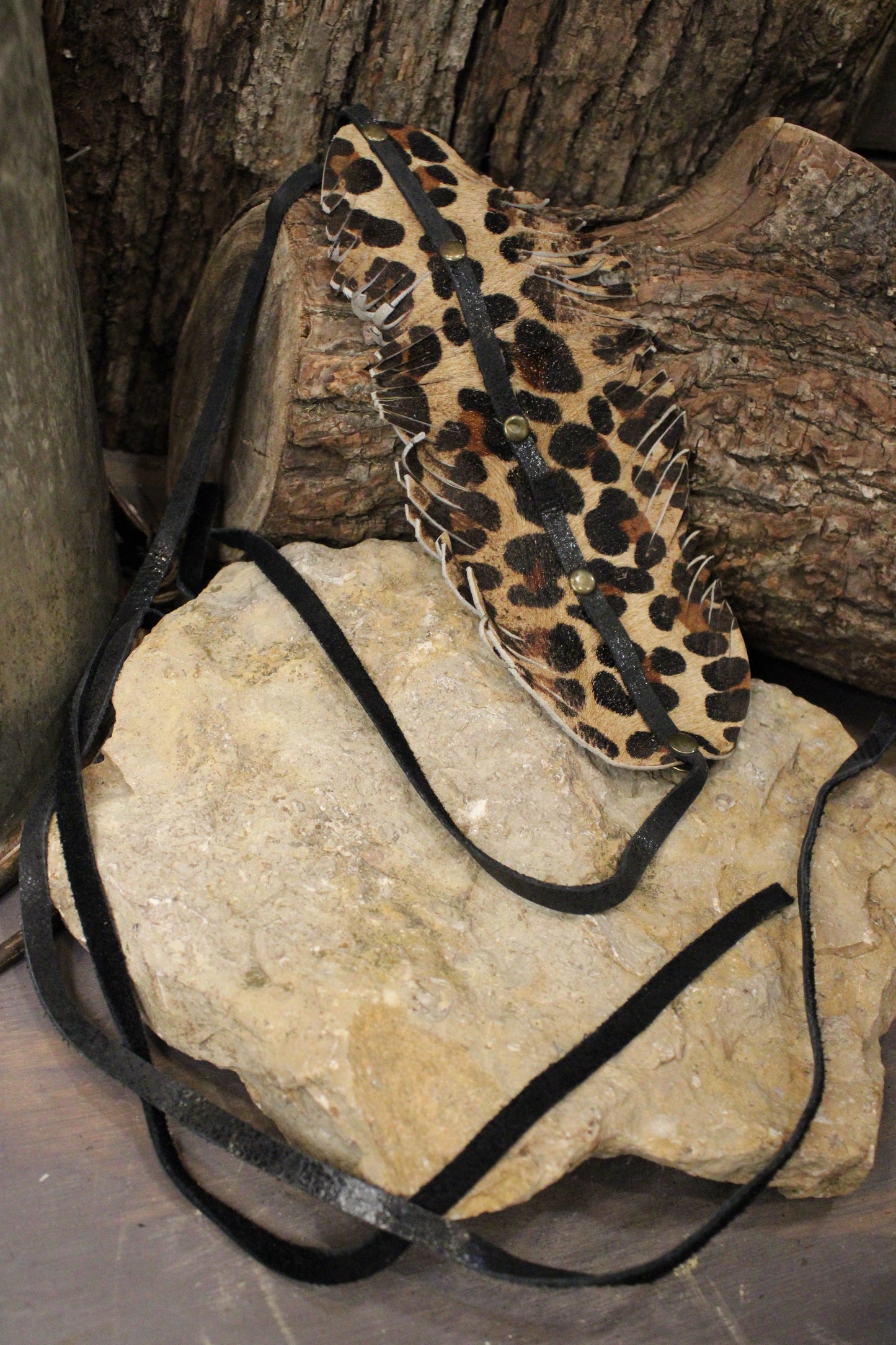 Leopard Luxe Leather Hatband