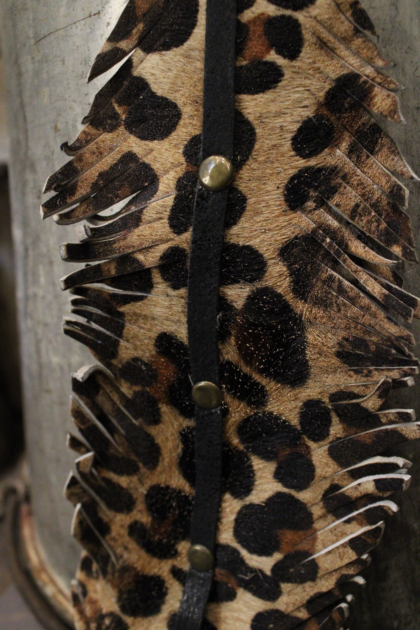 Leopard Luxe Leather Hatband