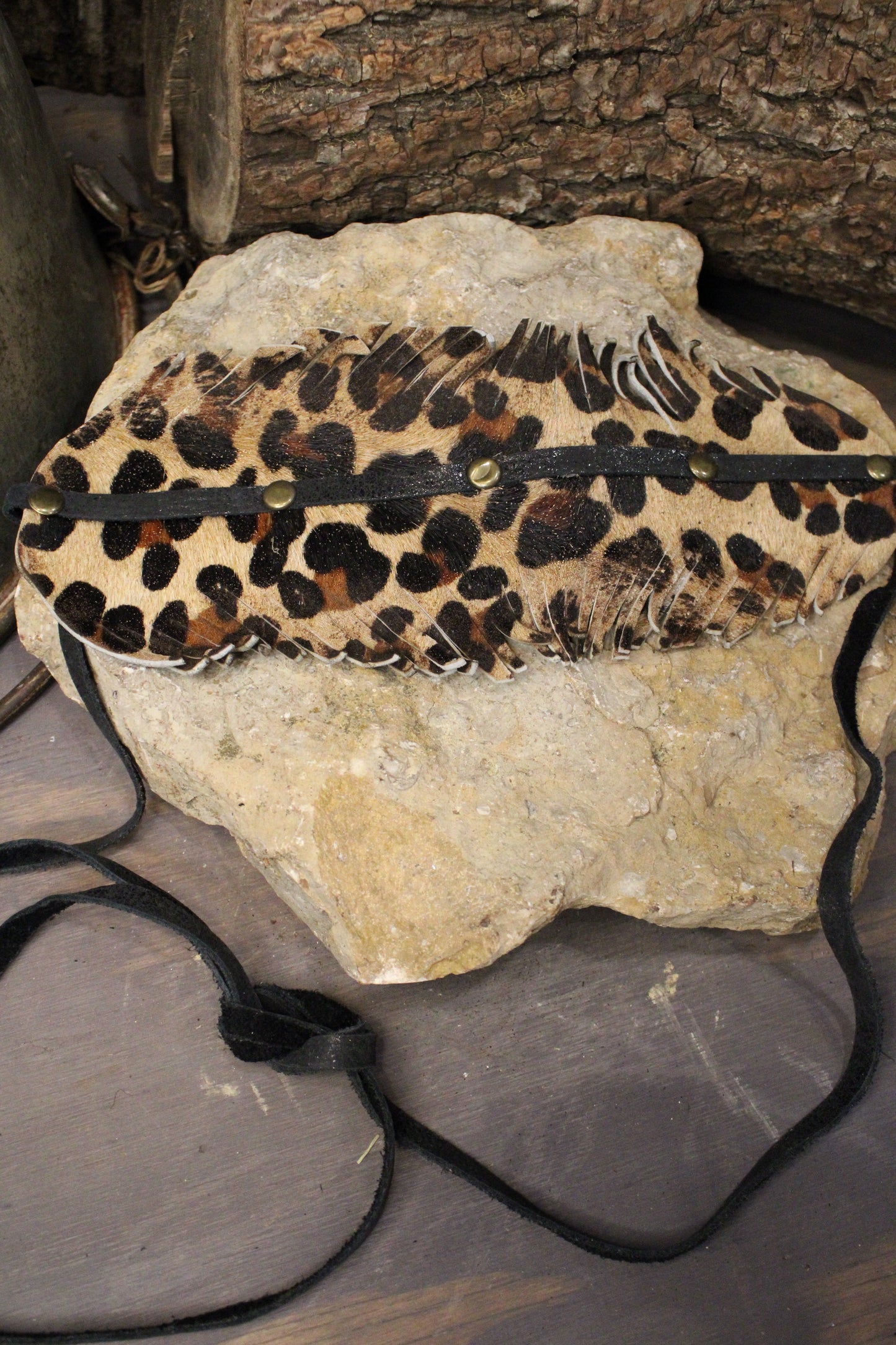 Leopard Luxe Leather Hatband