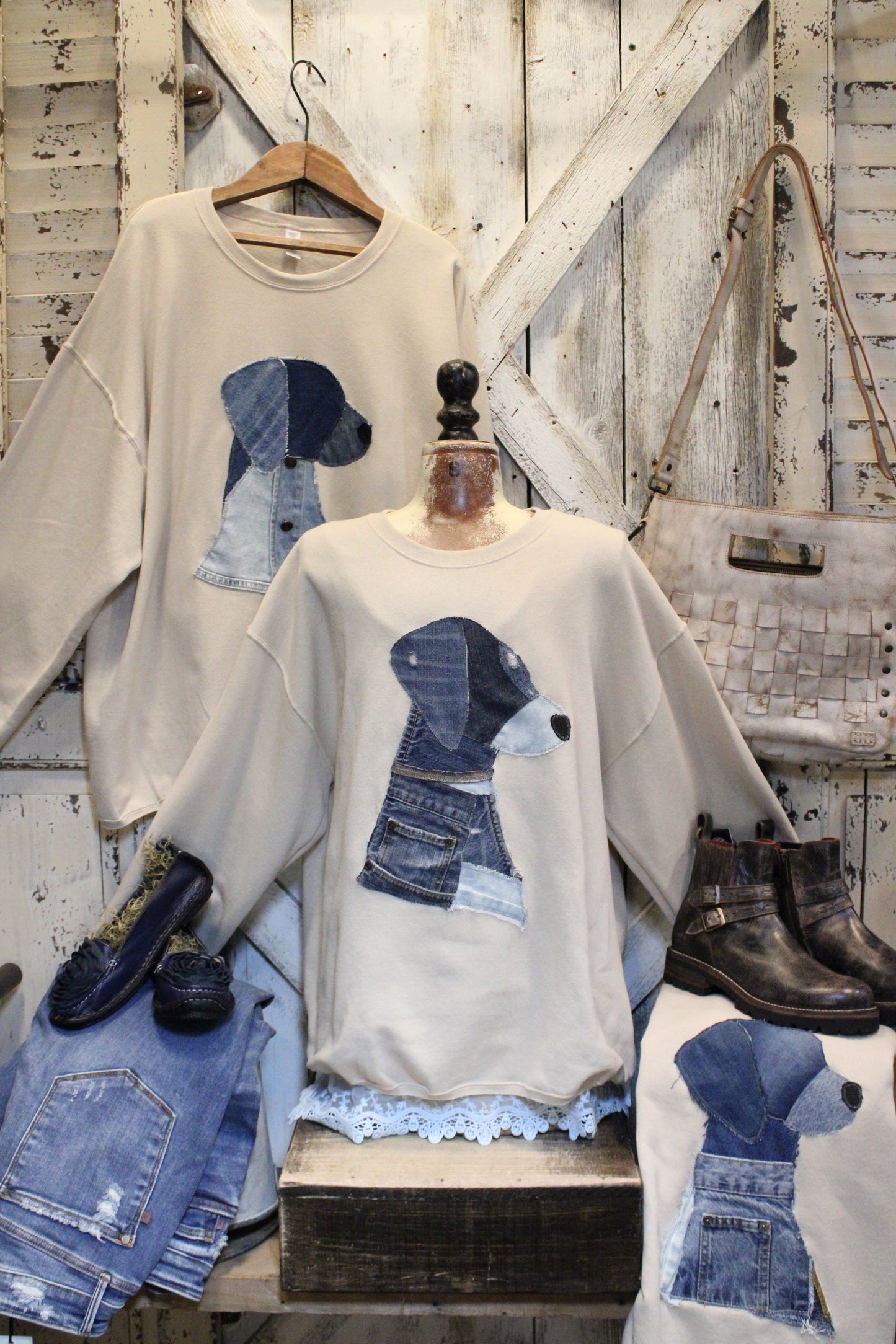 FGO Rustic Rover Handmade Applique Sweatshirt