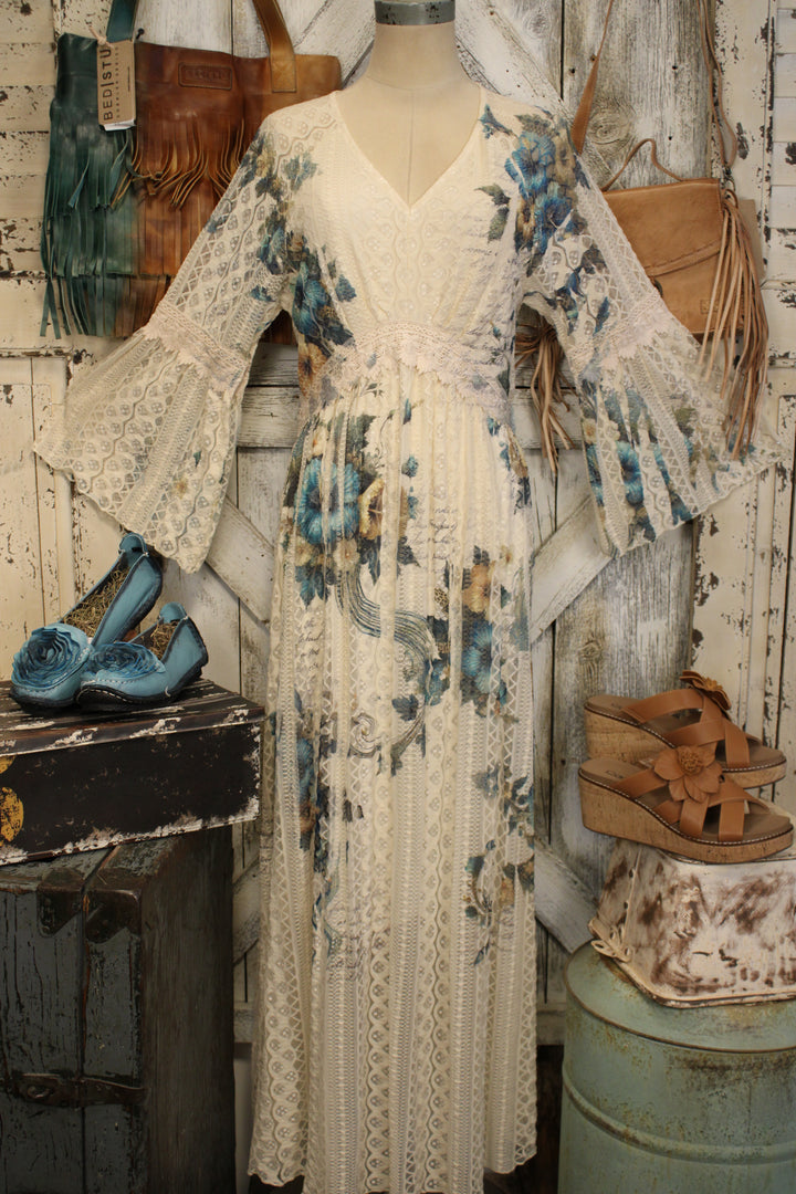 Lead Singer Beige Hibiscus Dress
