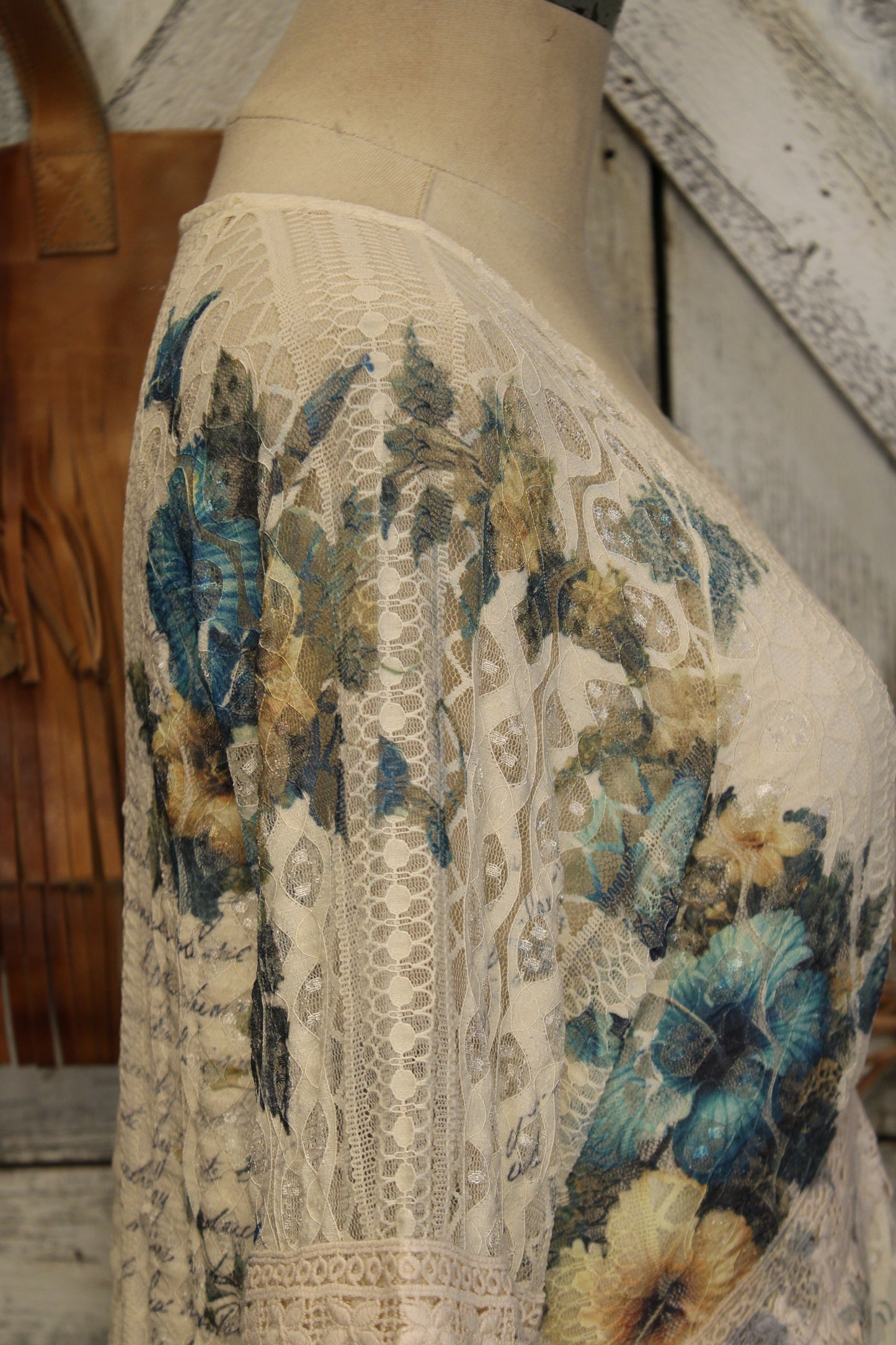 Lead Singer Beige Hibiscus Dress