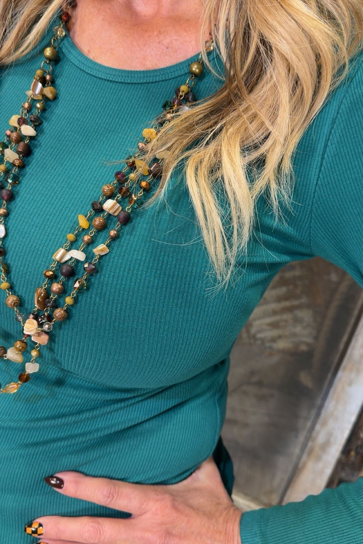 Ribbed &amp; Ready Jade Long Sleeve