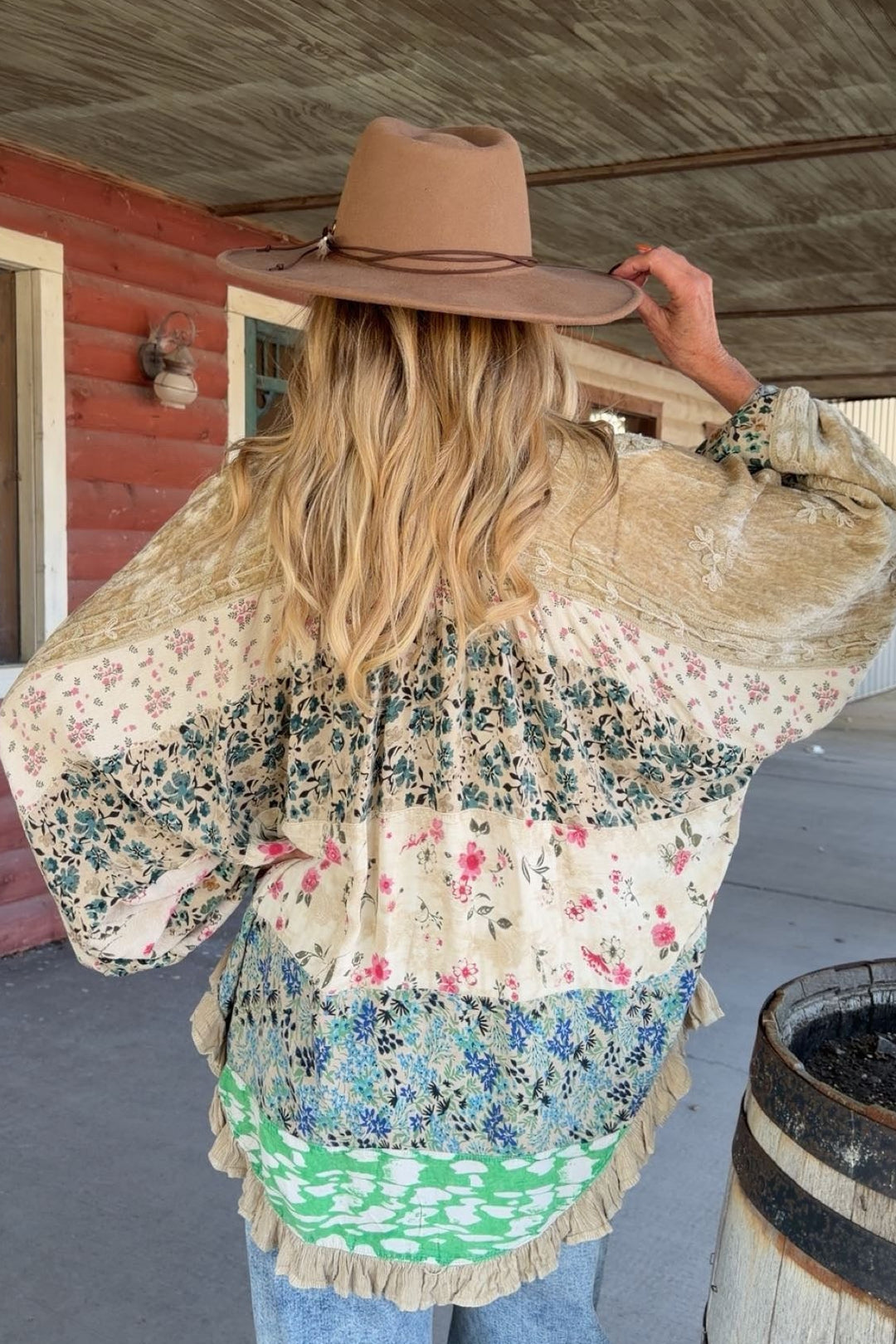 Sand Drift Patchwork Blouse
