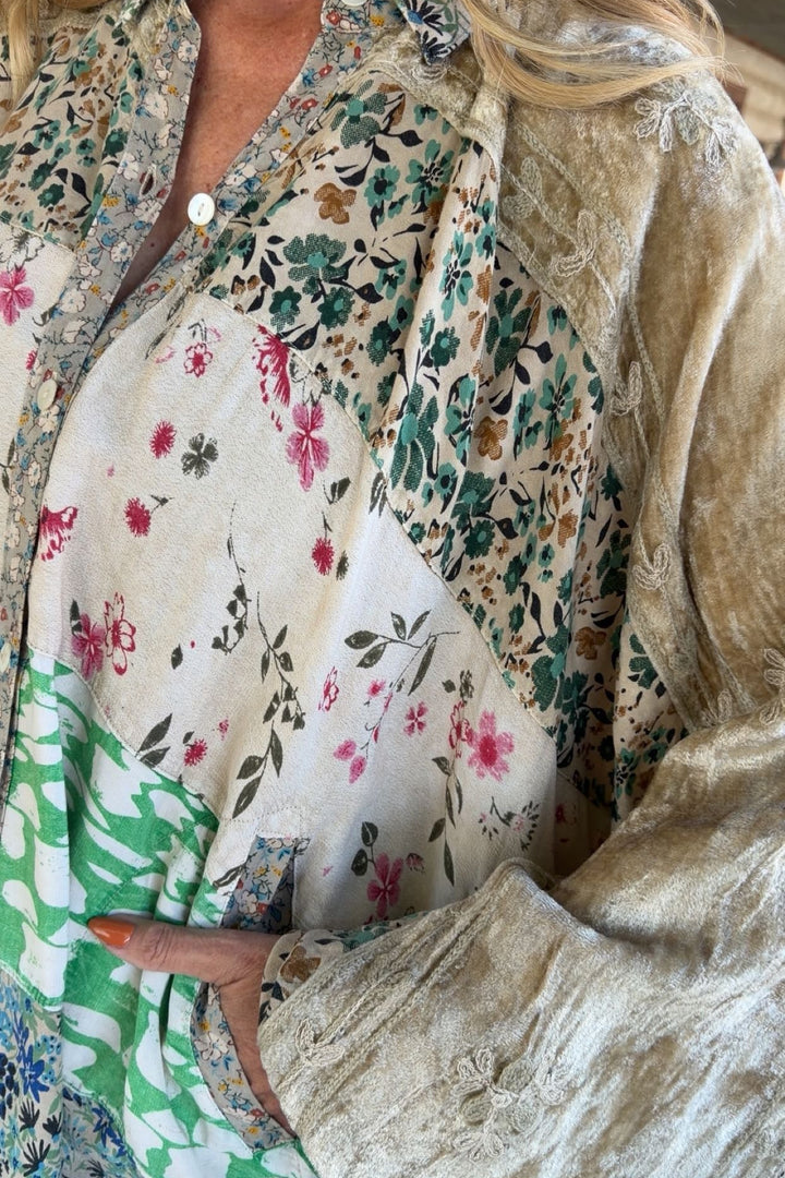 Sand Drift Patchwork Blouse