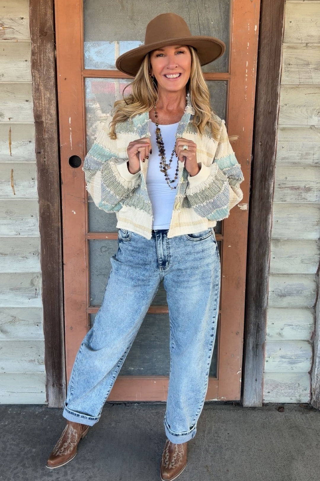 Metro Striped Cotton Jacket