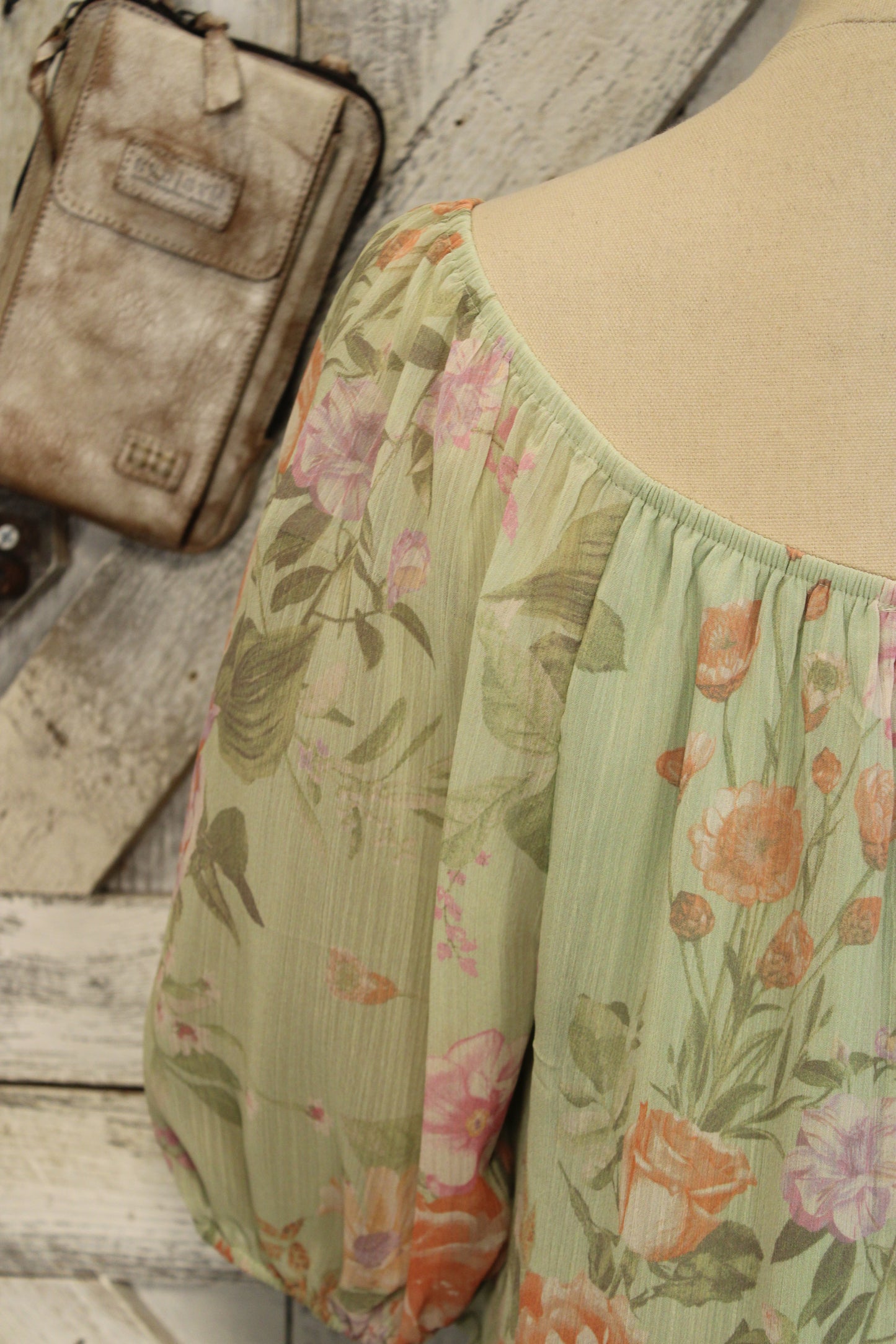 Whispering Wildflower Sage Maxi Dress