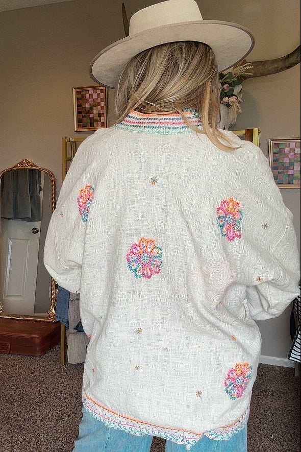 Neon Dream Cotton Kimono
