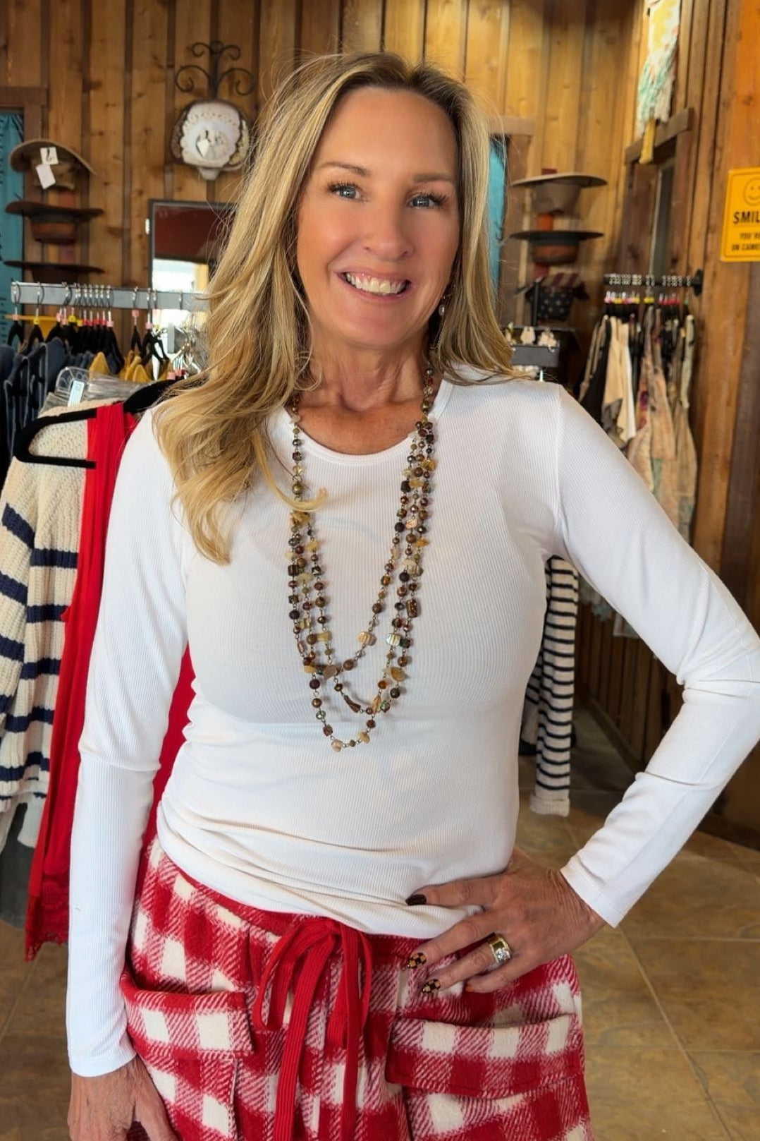 Ribbed &amp; Ready White Long Sleeve