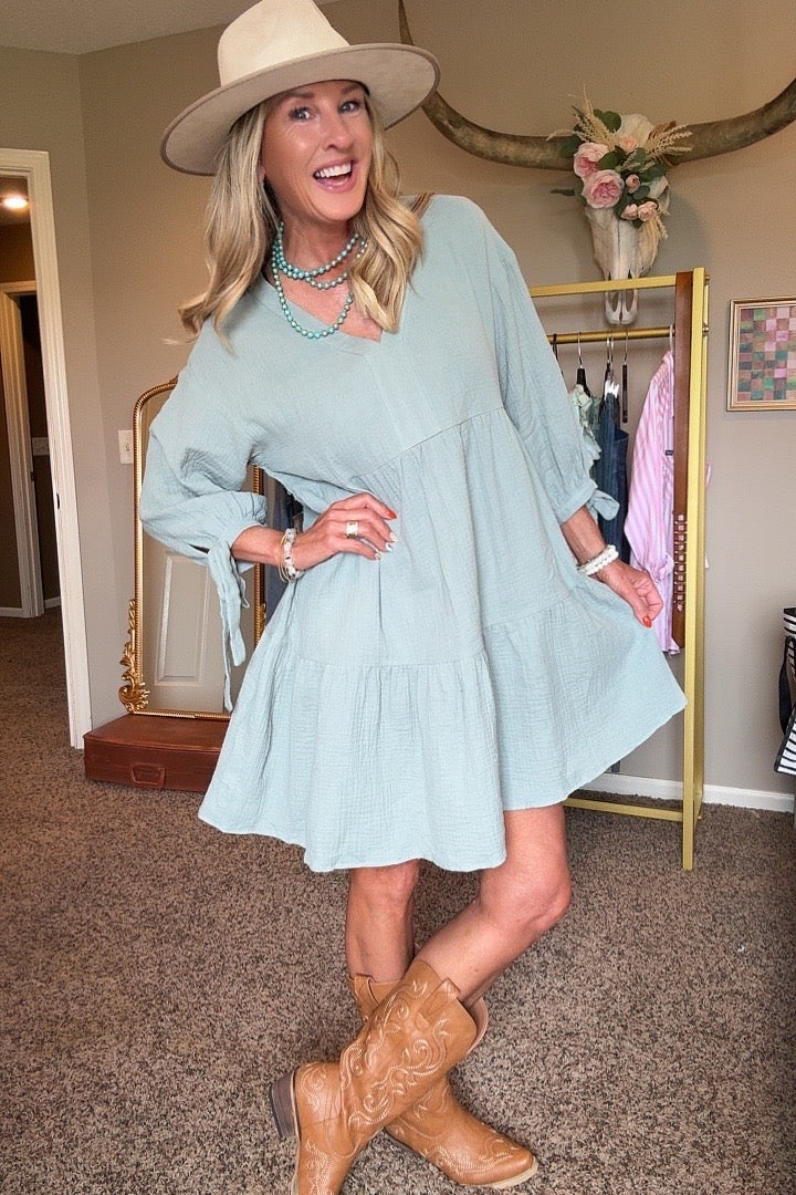 Coastal Calm Cotton Dress
