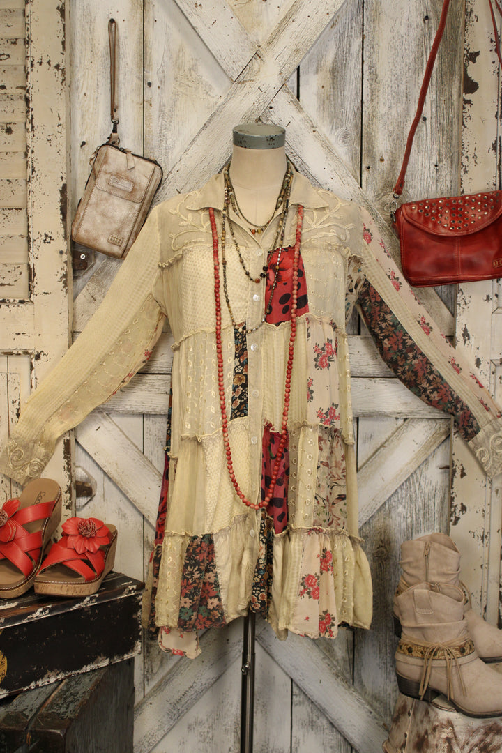 Nomad Stitch Latte Dress