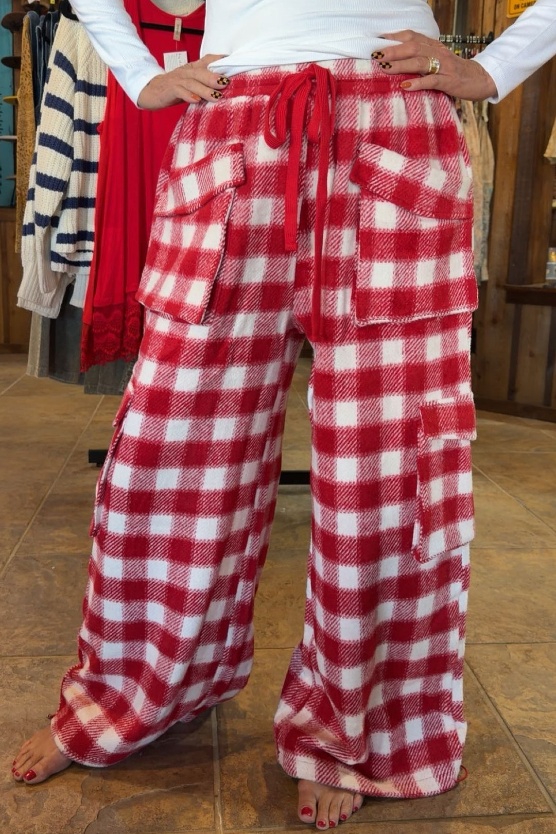 Peppermint Plaid Winter Pants