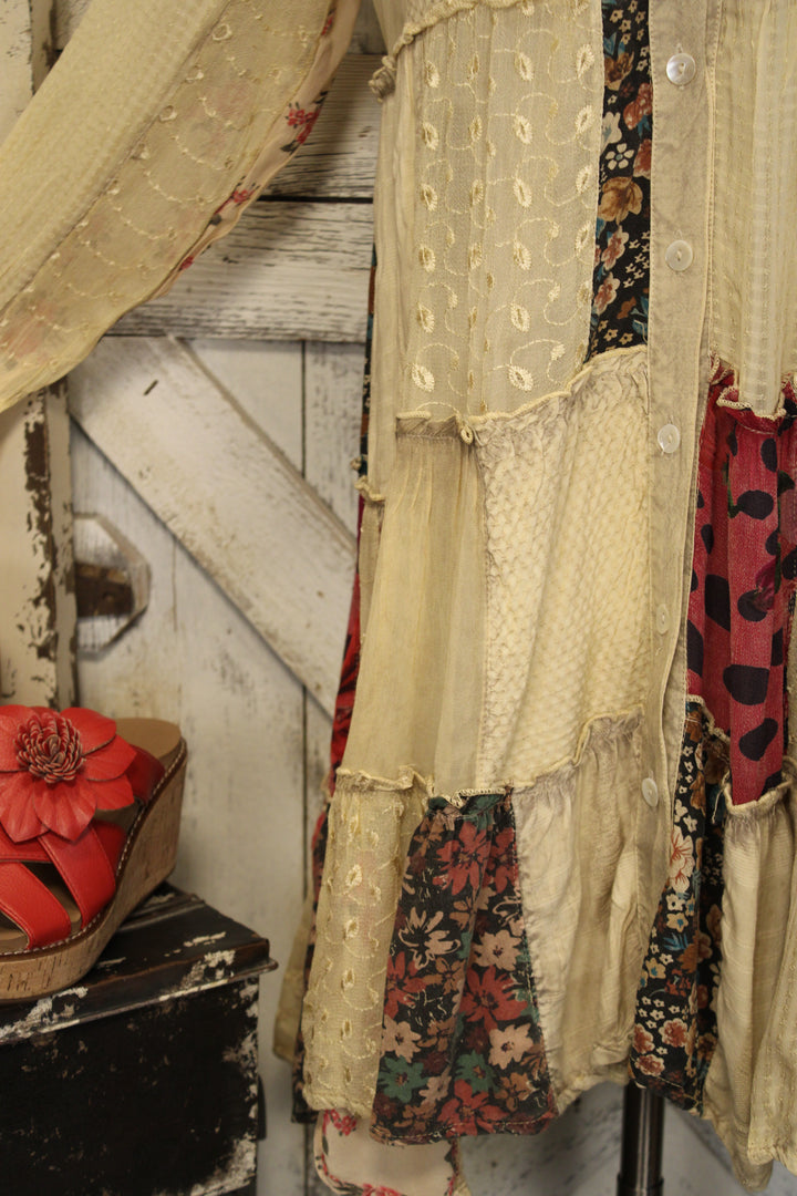 Nomad Stitch Latte Dress