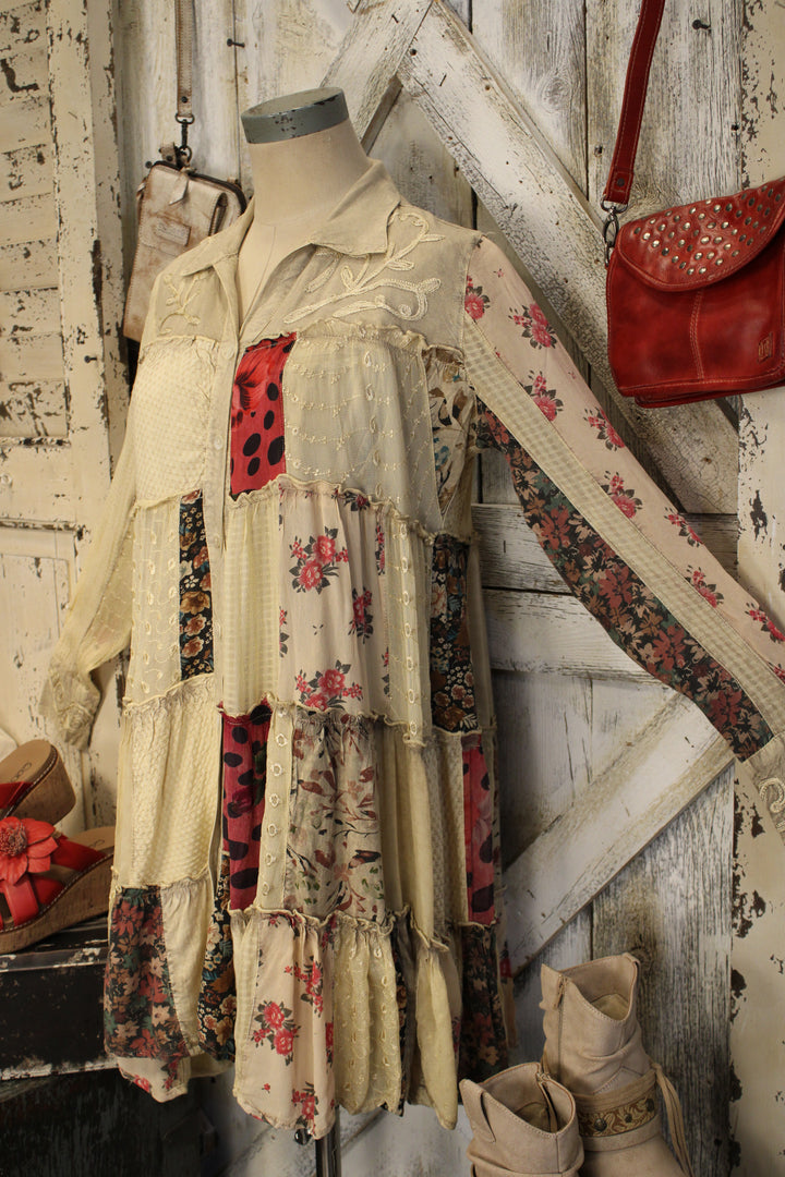 Nomad Stitch Latte Dress
