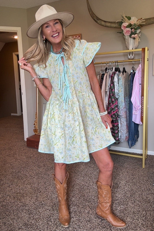 Lemon Grass Floral Dress