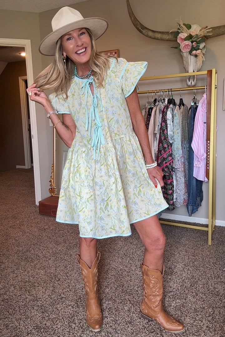 Lemon Grass Floral Dress