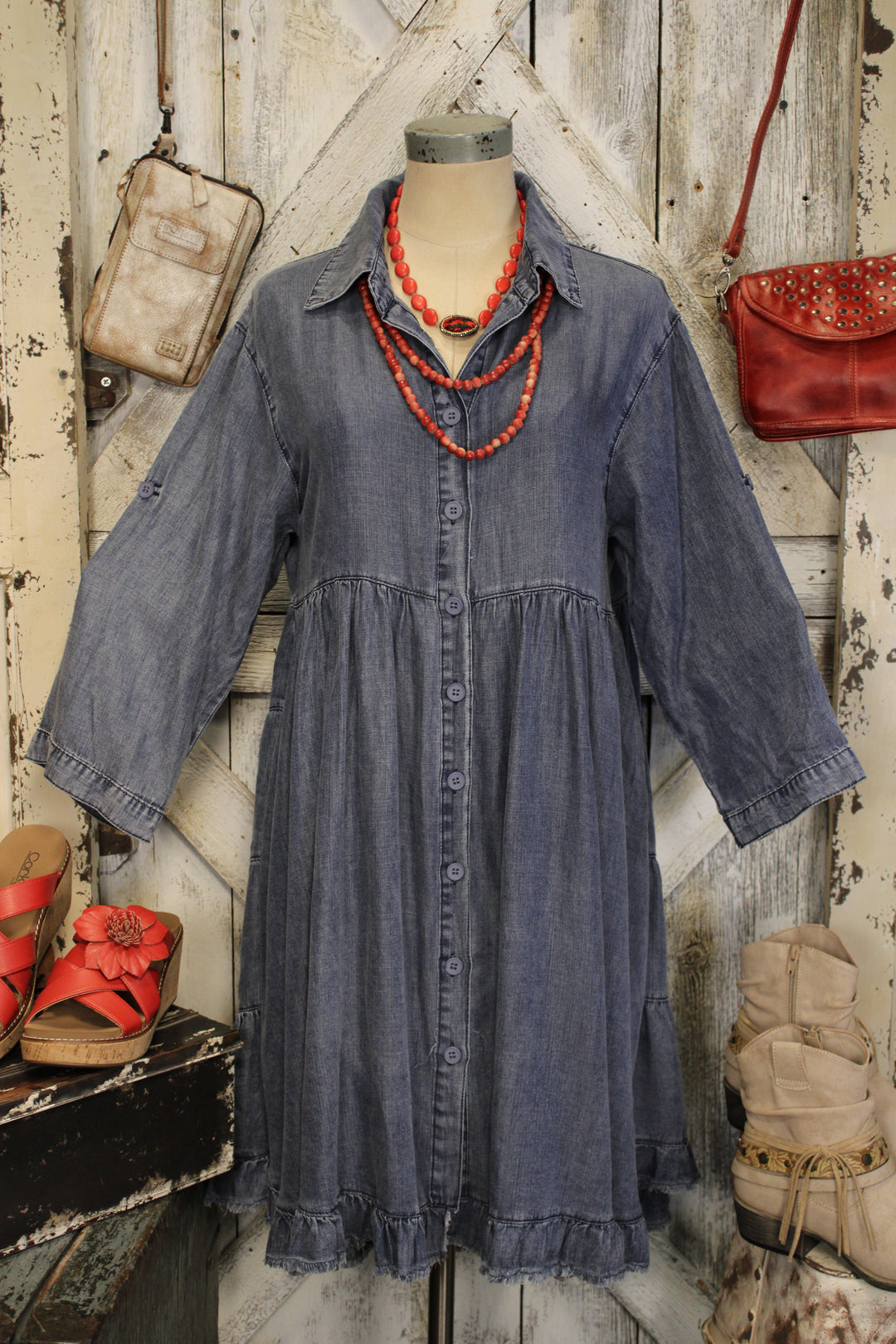 Easy Going Chambray Dress