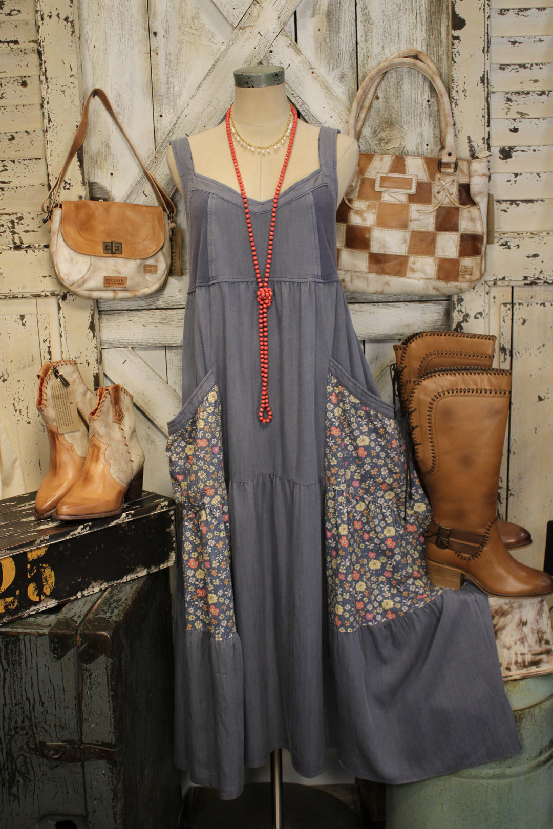 Bluebonnet Trail Overall Dress