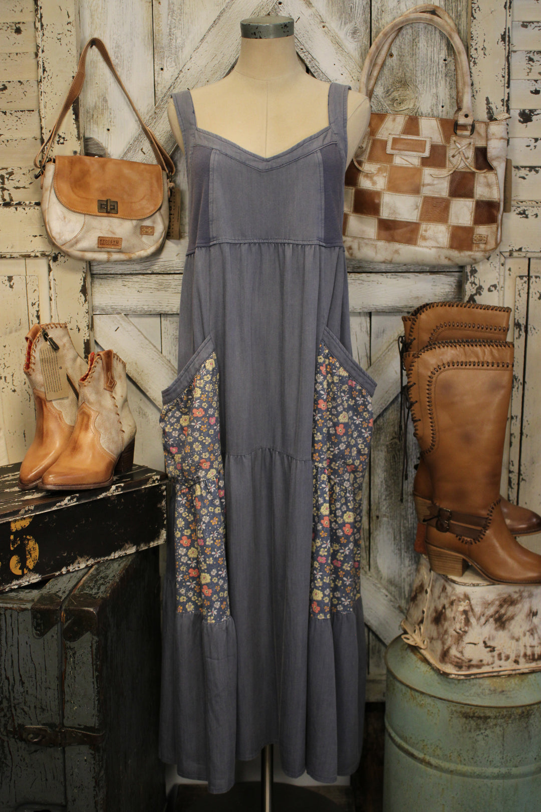 Bluebonnet Trail Overall Dress