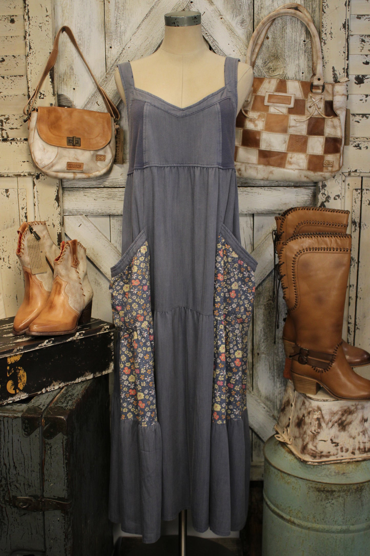 Bluebonnet Trail Overall Dress