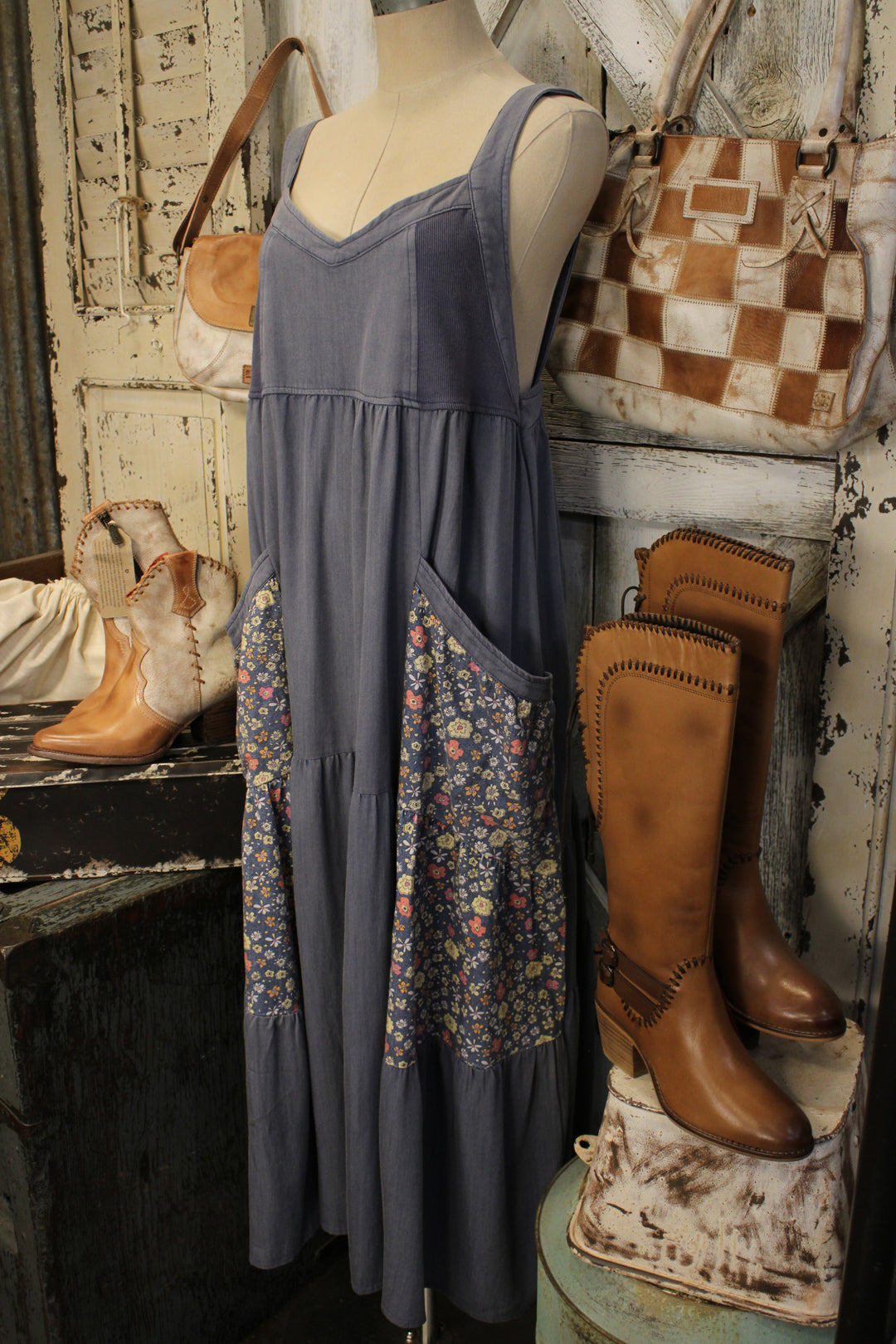 Bluebonnet Trail Overall Dress