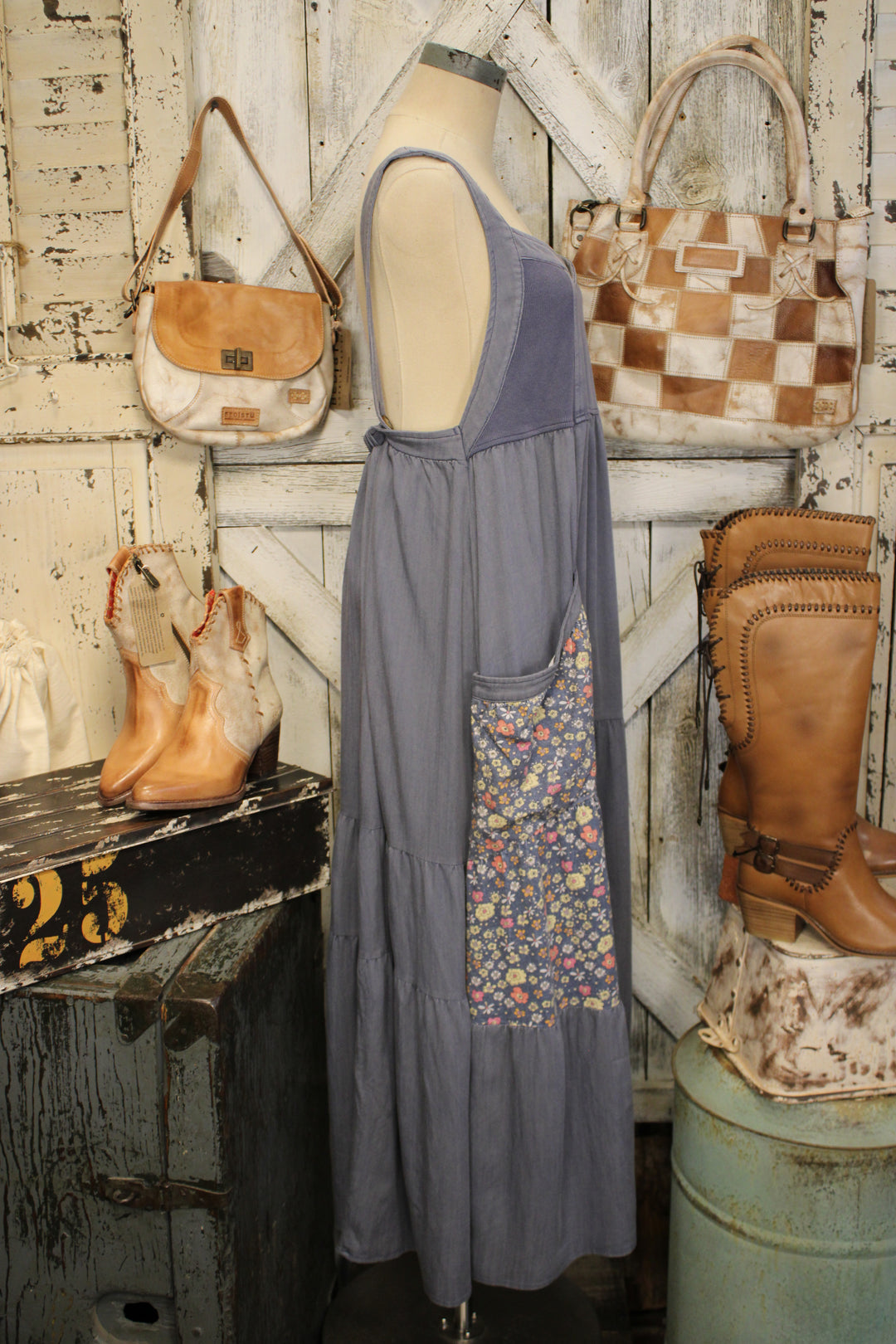 Bluebonnet Trail Overall Dress