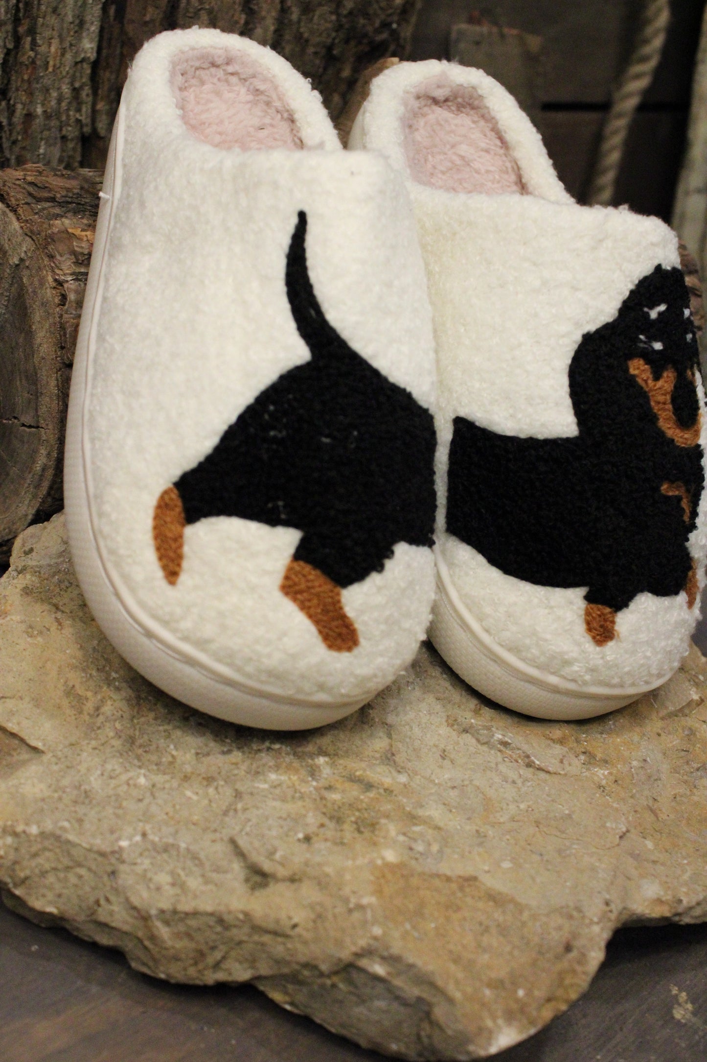 Dachshund Through The Snow Slippers