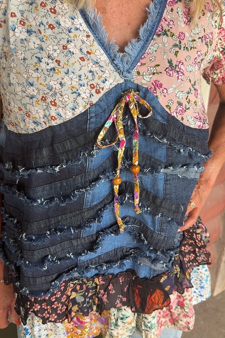 Wildflower Cotton Tiered Tunic