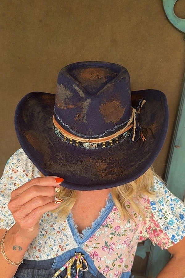 Canyon Blue Weathered Cowgirl Hat
