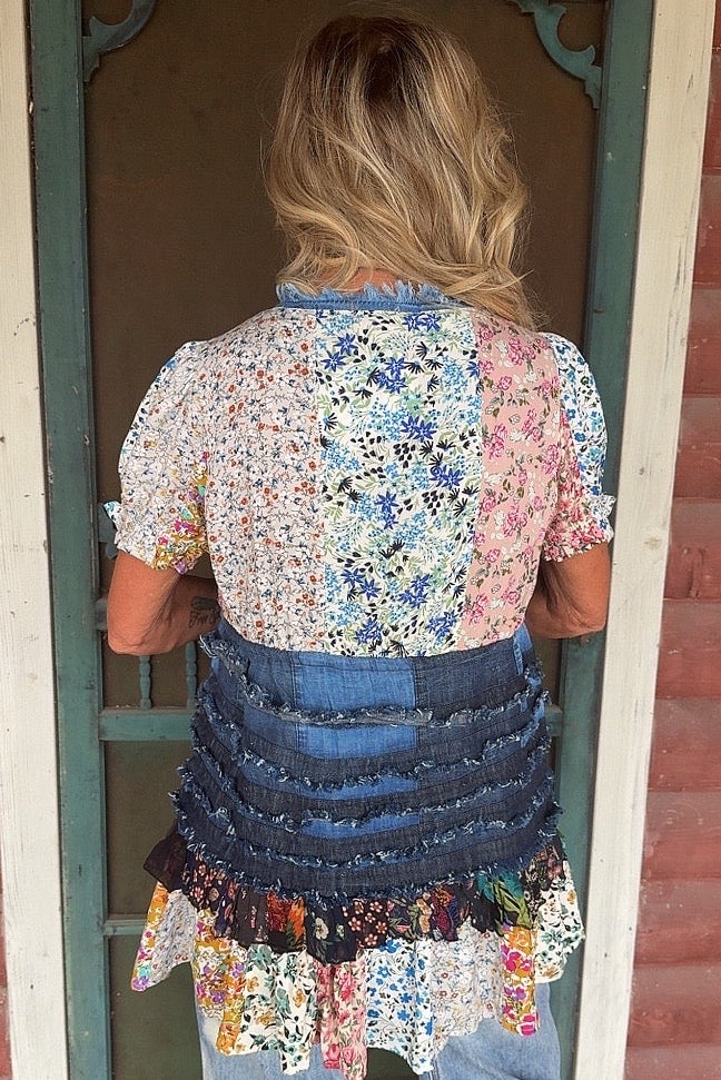 Wildflower Cotton Tiered Tunic