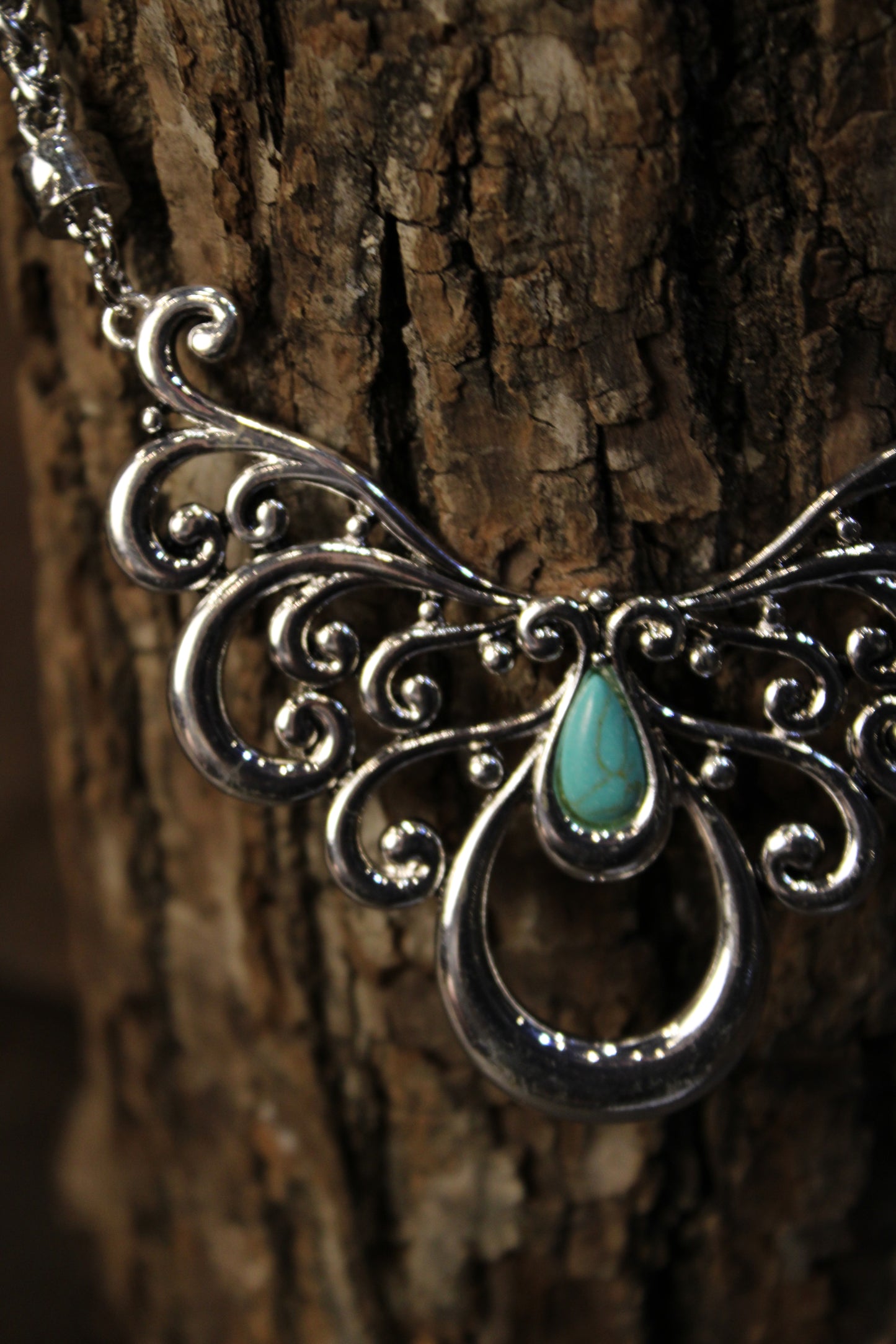 Silver Serenade Turquoise Necklace