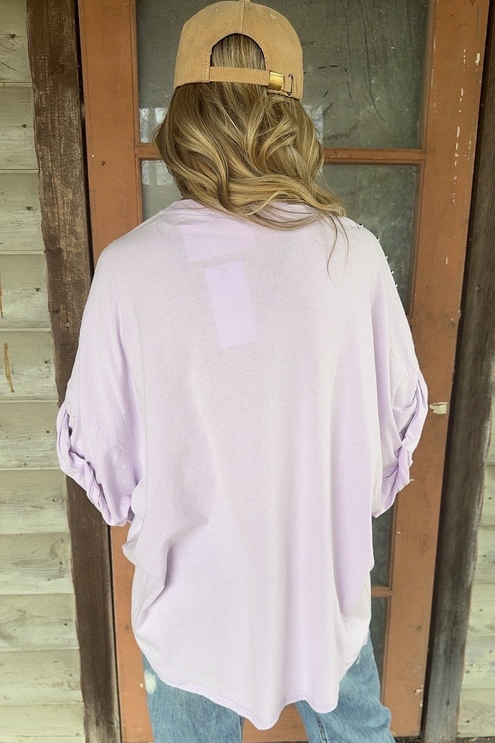 Casual Jazzy Lilac Top