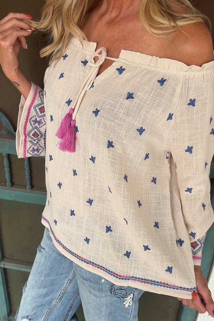 Berry Lane  Cotton Blouse