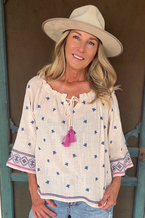 Berry Lane  Cotton Blouse